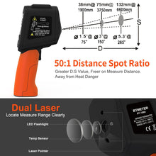 Cargar imagen en el visor de la galería, BTMETER BT - 1880 Infrared Thermometer Temperature - 58°F to 3416°F, D:S=50:1 - btmeter - store