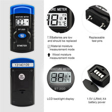 Load image into Gallery viewer, BTMETER BT-2GD Wood Moisture Meter LCD Display Type Probe Measure - btmeter-store