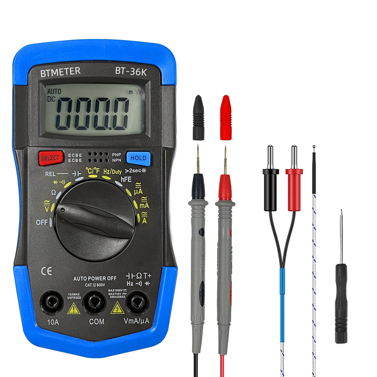 Multimeter 4000 Counts Auto Ranging Resistance Diodes