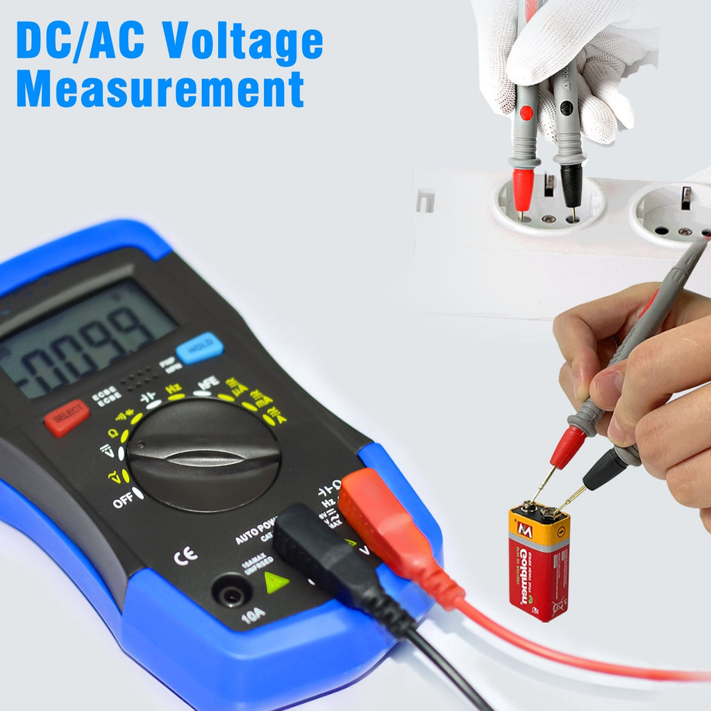 Backlit Multimeter Multimeter 4000 Counts Auto Ranging Resistance Diodes