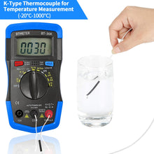 Load image into Gallery viewer, BTMETER BT-36K Digital Multimeter 4000 Counts Auto Ranging AC/DC Current,AC/DC Voltage,Resistance Diodes and fFE with Backlit LCD - btmeter-store