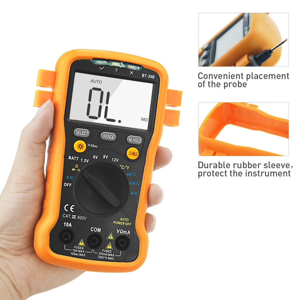 Analoges Zeiger-Multimeter – Widerstand, Strom, Spannung, HFE, Batterietest, Mit ABS-Gehäuse & Haken Labor Schulmessgerät Analoges Zeiger-Multimeter – Widerstand, Strom, Spannung, HFE, Batterietest, Mit ABS-Gehäuse & Haken Labor Schulmessgerät
