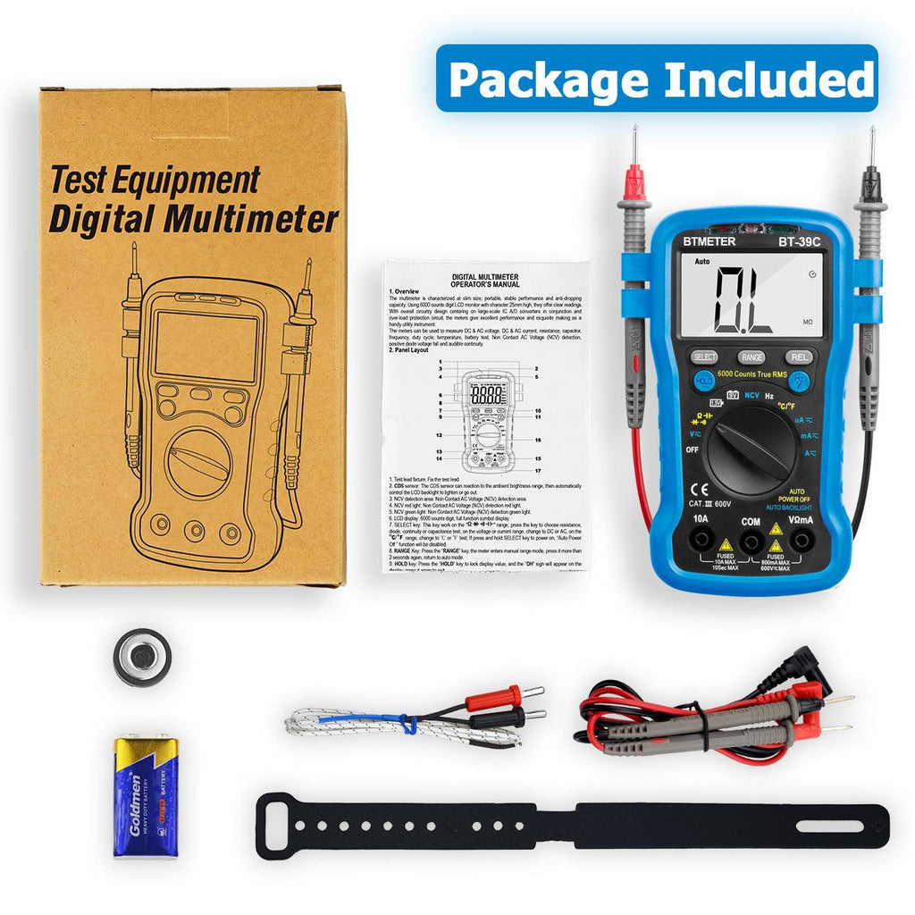 True Rms Brand Multimeter True RMS Digital Multimeter Auto Ranging for AC DC Voltage