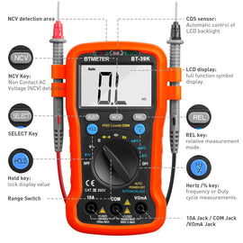 BTMETER BT - 39K Multimeter Auto Range Digital Avometer - btmeter - store