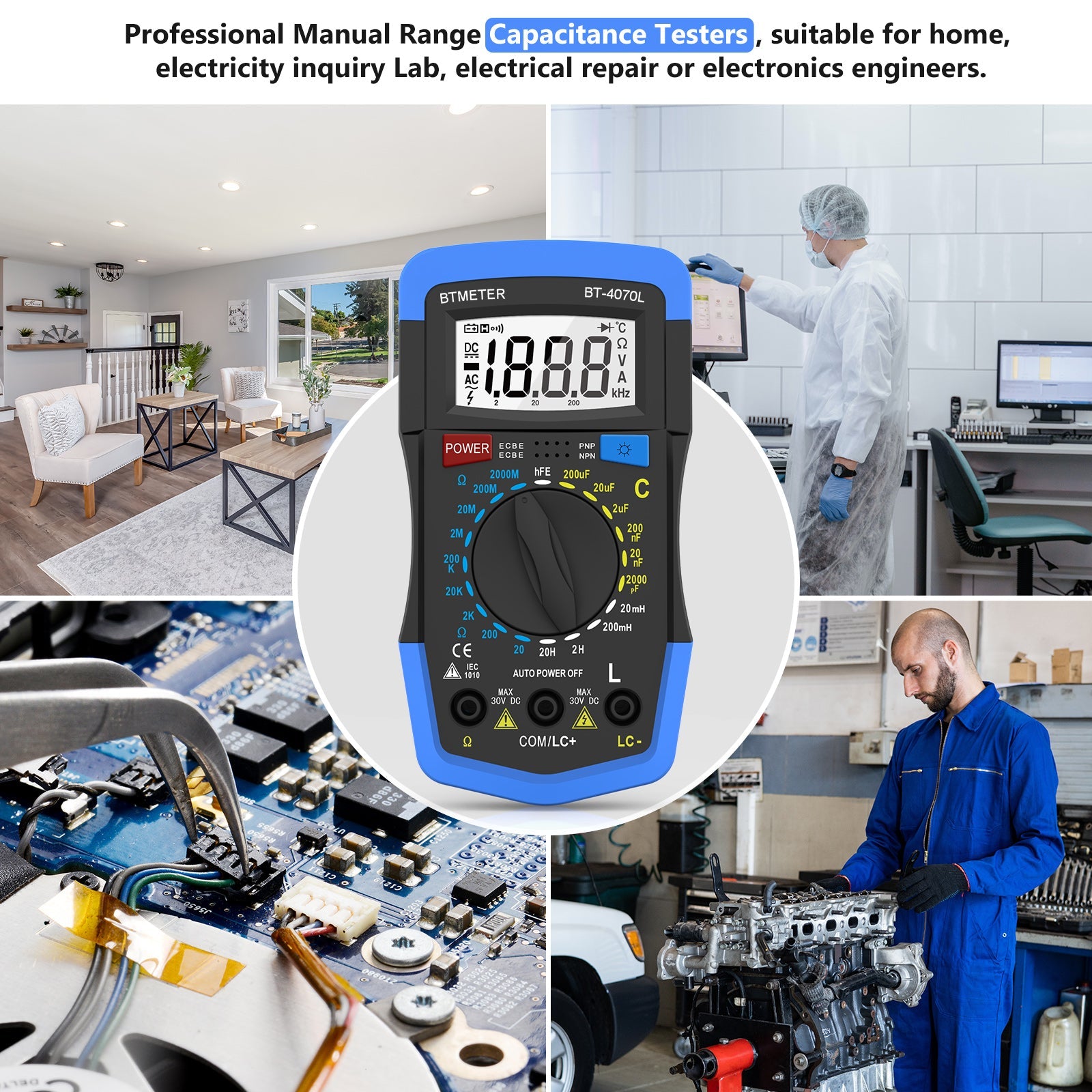 BTMETER BT-4070L Capacitance Multimeter Digital Inductance LCD Meter