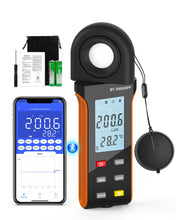Load image into Gallery viewer, BTMETER BT - 5000APP Illuminance Light Meter with Bluetooth, Digital Lux Foot Candles Meter 0.1~400,000 Lux with 270º Rotating Sensor - btmeter - store