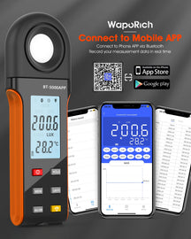 BTMETER BT - 5000APP Illuminance Light Meter with Bluetooth, Digital Lux Foot Candles Meter 0.1~400,000 Lux with 270º Rotating Sensor - btmeter - store