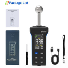 Load image into Gallery viewer, BTMETER BT-5000T Pinless Wood Moisture Meter, Non-Destructive Moisture Meter for Wood, Concrete, Floors, Walls, Measuring Depth 20-40mm Digital Moisture Meter with Masonry-Spherical Sensor - btmeter-store