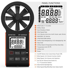 Load image into Gallery viewer, BTMETER BT-6000GH Anemometer Handheld Air Flow Meter, Touch Button Anemometer CFM Meter - btmeter-store