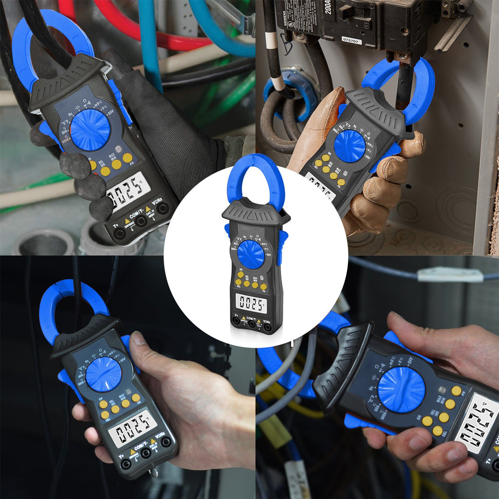 Meter Store Digital Clamp Meter AC/DC Current Voltmeter Ohm 6000 Counts