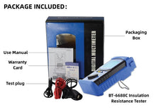 Load image into Gallery viewer, BTMETER BT - 6688C 1000V Digital Insulation Resistance Tester Auto Range 100V/250V/500V/1000V - btmeter - store