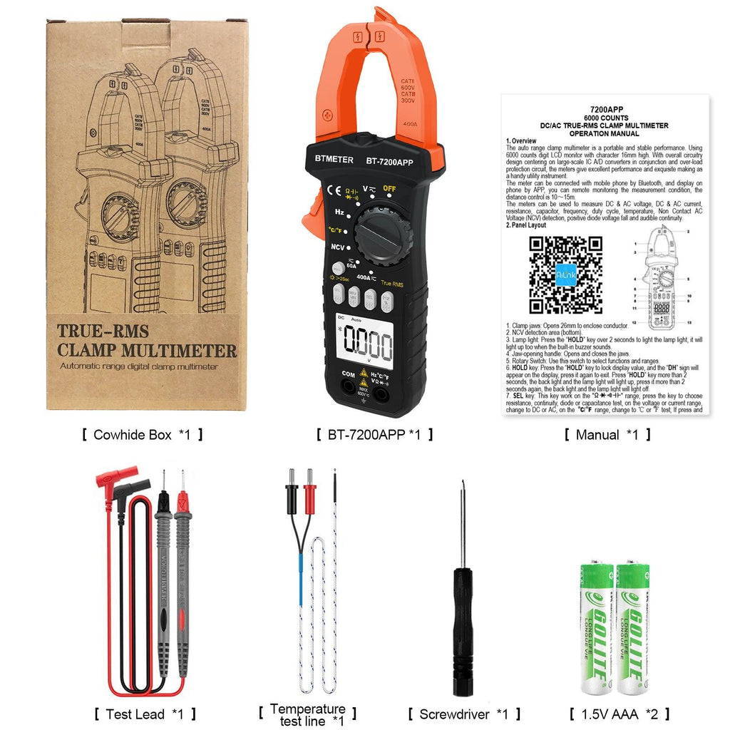 AstroAI Digital Clamp Meter Multimeter 2000 Counts Amp Voltage Tester Auto Ranging Ac Dc Voltage Ac Current Resistance Capacitance Continuity Live Wi AstroAI Digital Clamp Meter Multimeter 2000 Counts Amp Voltage Tester Auto Ranging Ac Dc Voltage Ac Current Resistance Capacitance Continuity Live Wi