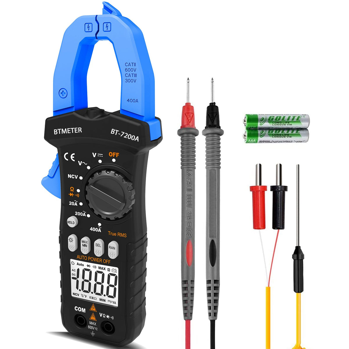 BTMETER BT-7200A 2000 Counts Digital Clamp Multimeter AC Current Volta
