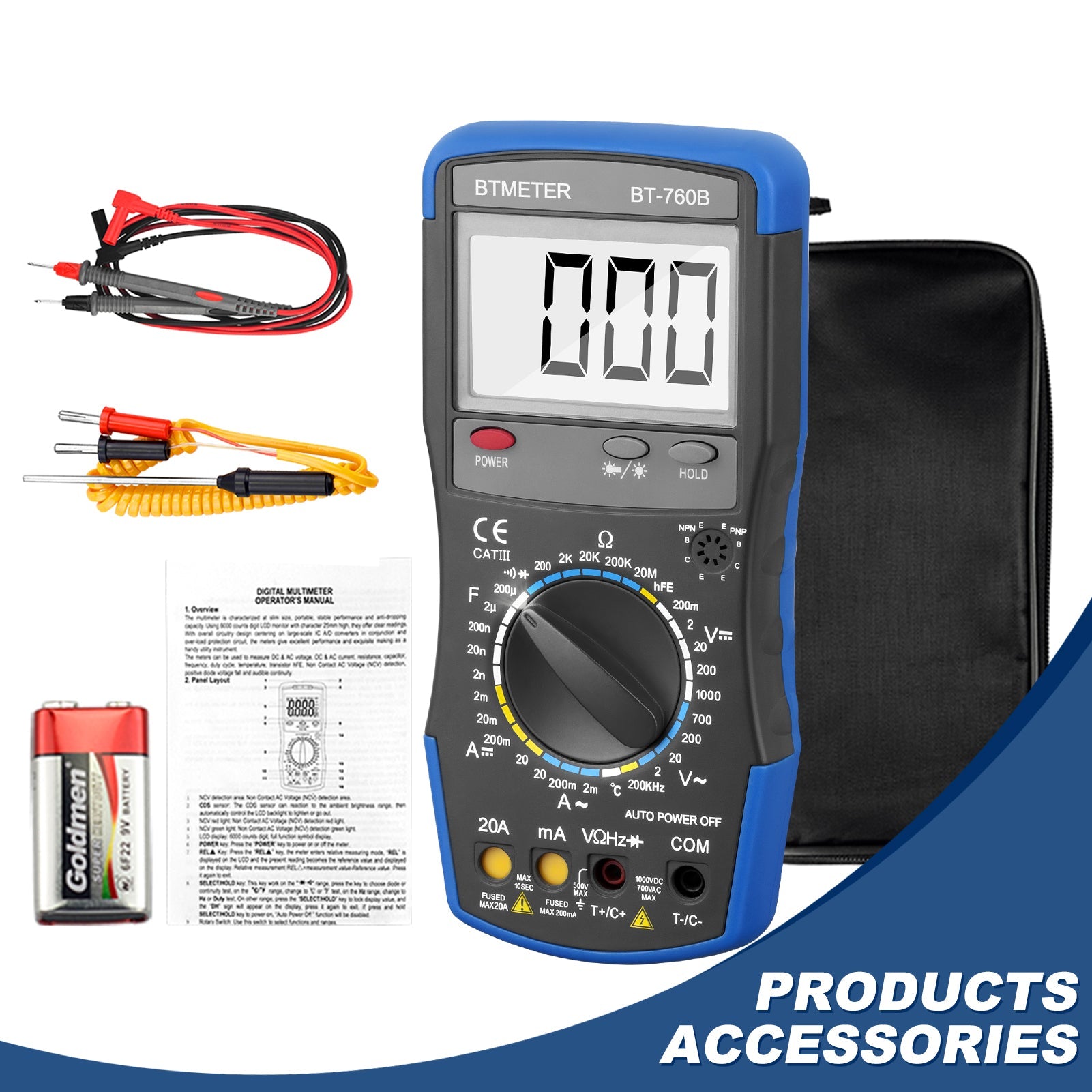 Meter Store Digital Multimeter Meter with Frequency Temperature