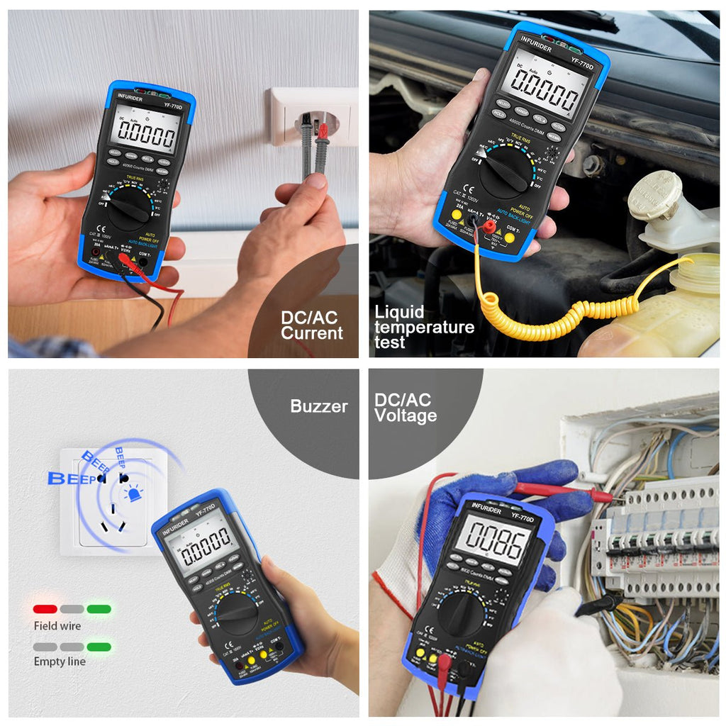 Accurate True Rms Multimeter NCV Multimeter High-Accuracy Auto Range True RMS 40000Counts