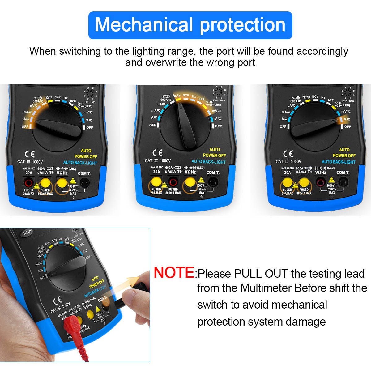Accurate True Rms Multimeter NCV Multimeter High-Accuracy Auto Range True RMS 40000Counts