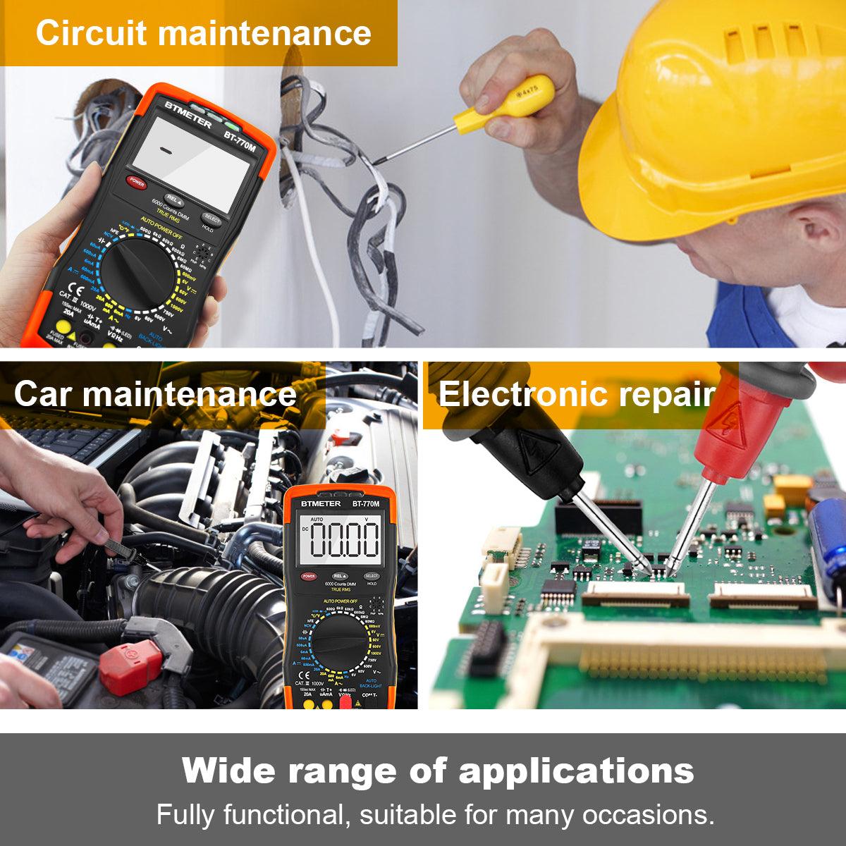 Manual Ranging Multimeter Vs Auto Ranging Multimeter Digital Multimeter TRMS 6000 Count, Auto/Manual Ranging