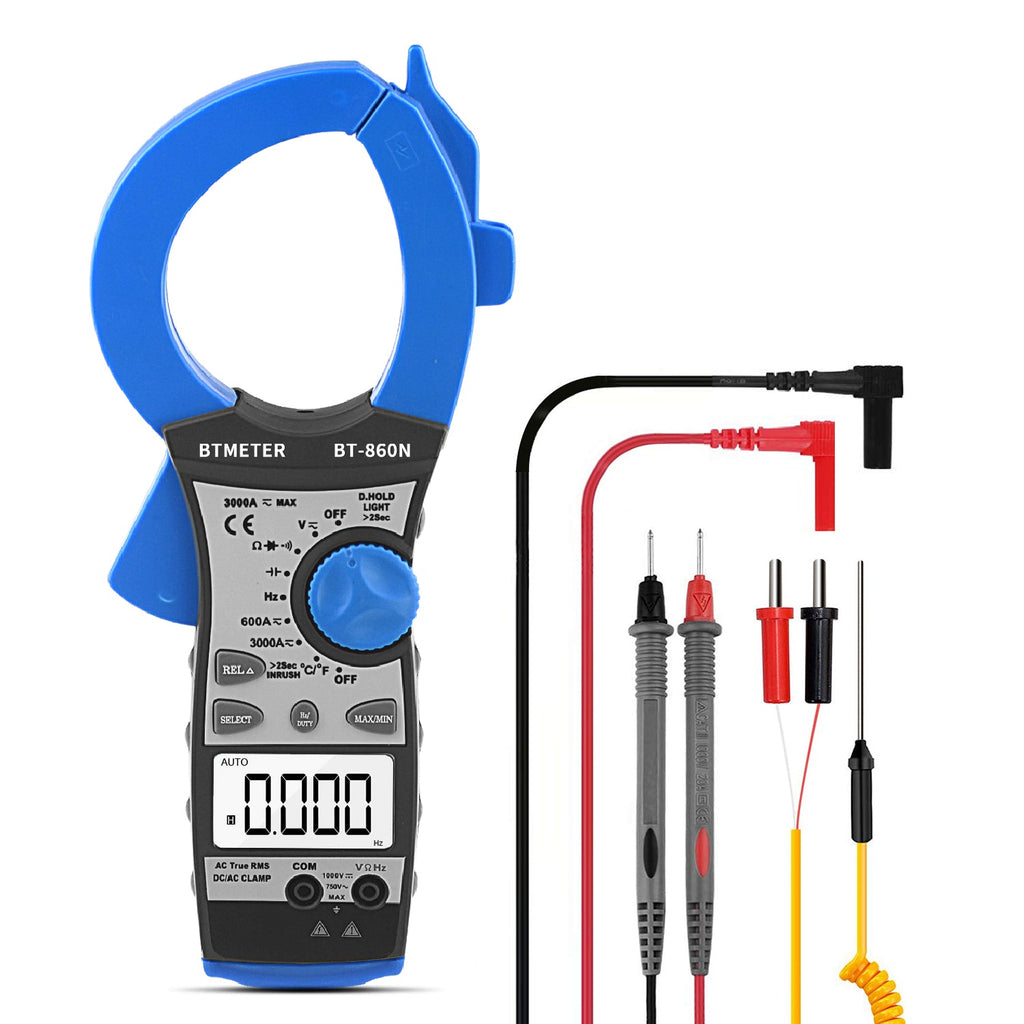 Meter Store BT-860N Digital Clamp Meter 3000A Amp Meter Multimeter
