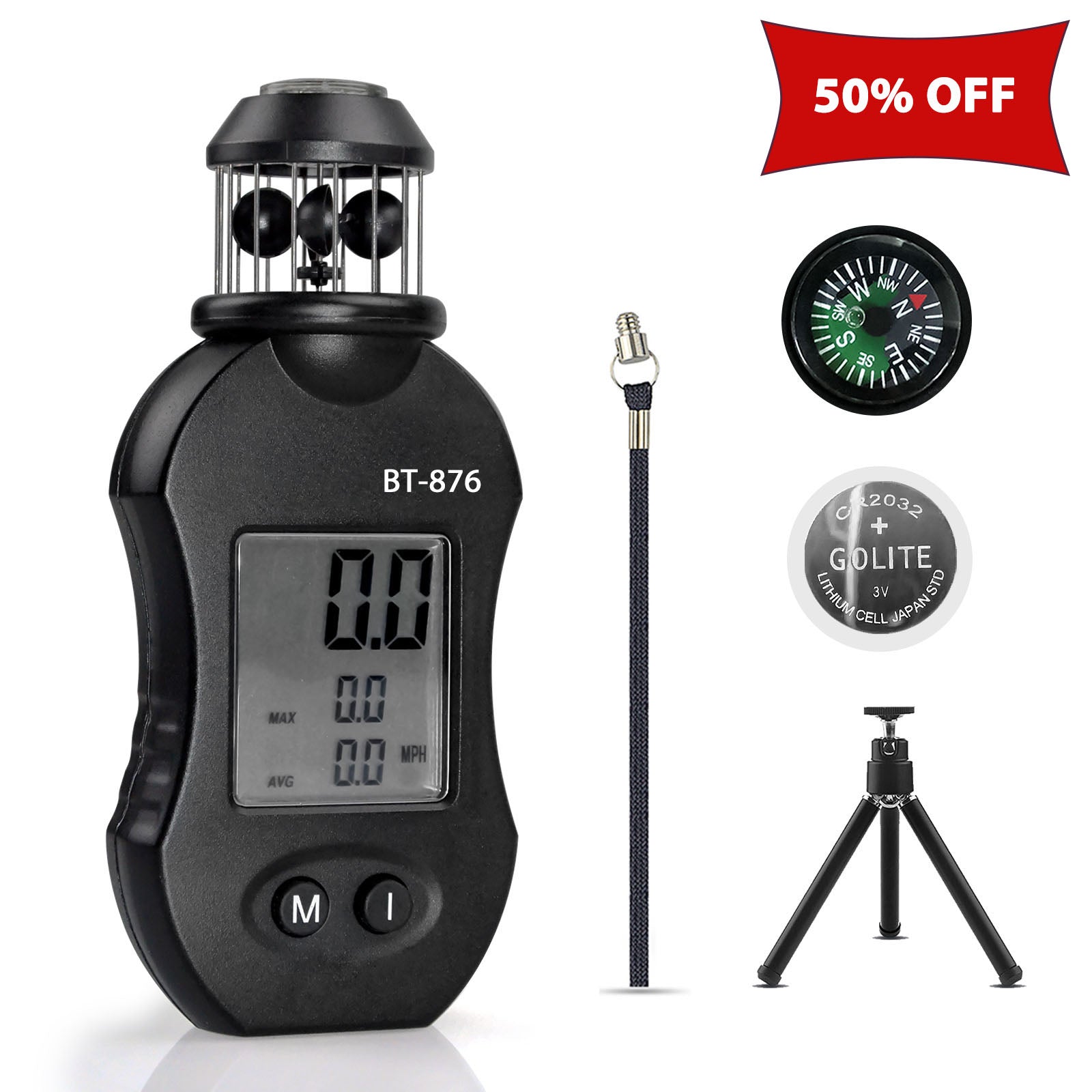 Velometer Cabling BTMETER BT-876 Windspeed Tester HVAC Velometer Measure Air Flow Speed