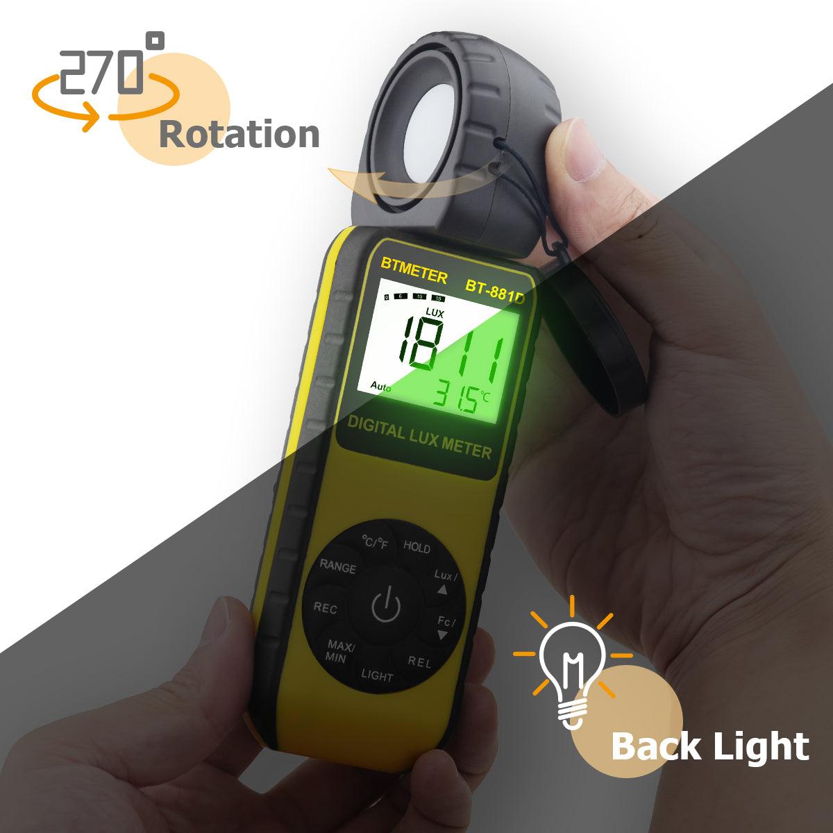 Meter Store Digital LUX Meter 0.1LUX-400000 LUX Range Light Meter