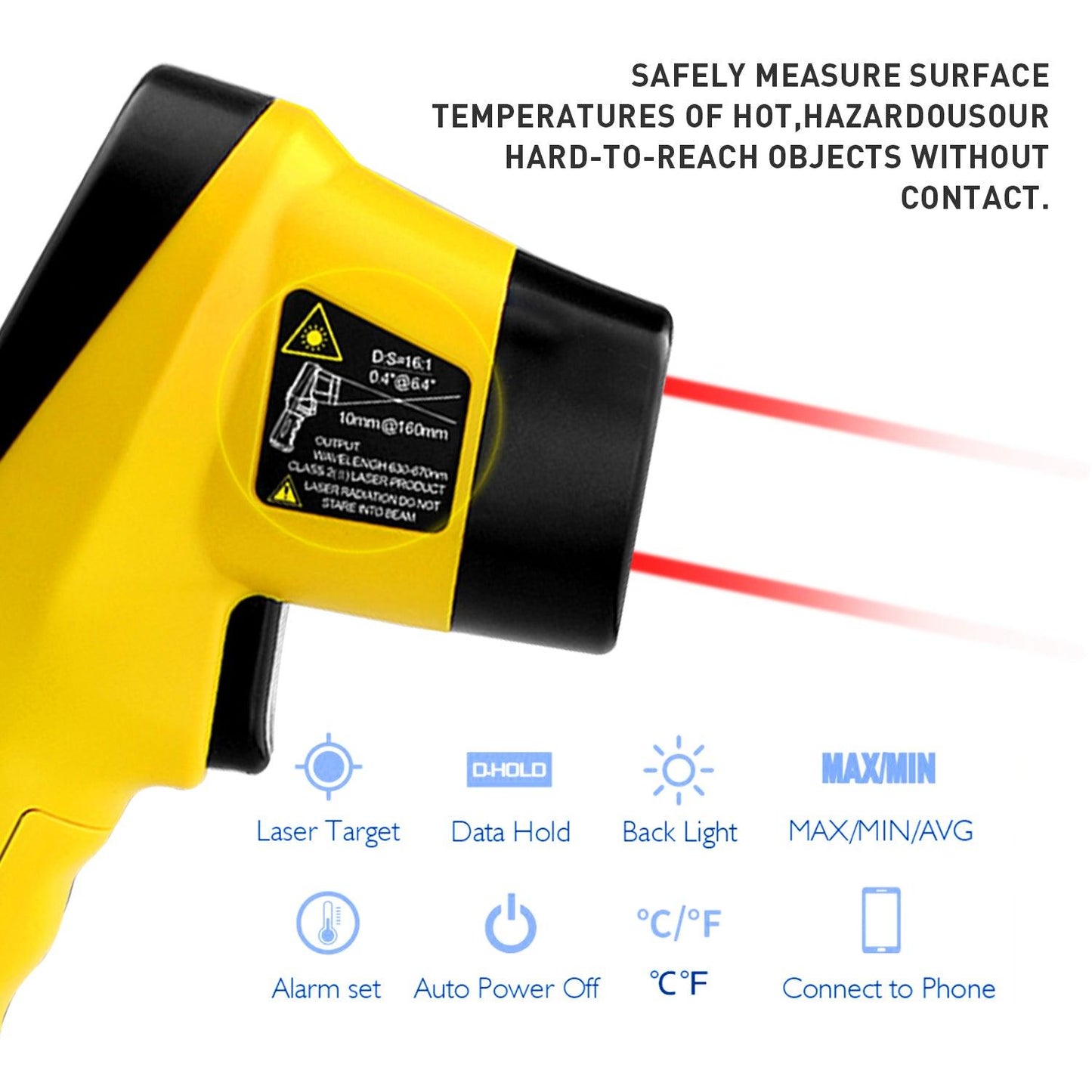 BTMETER BT-985B Digital Infrared Thermometer Dual Laser Thermometer - btmeter-store