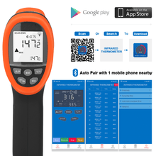 Cargar imagen en el visor de la galería, BTMETER BT-985C-APP IR Infrared Thermometer Handhold -50-800℃ - btmeter-store