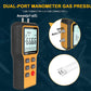 BTMETER BT-QX1201 Manometer Gas Pressure Meter, Dual Port Manometro Check Air Flow Pressure for HVAC Gas Furnace, 12 Measure Units - btmeter-store