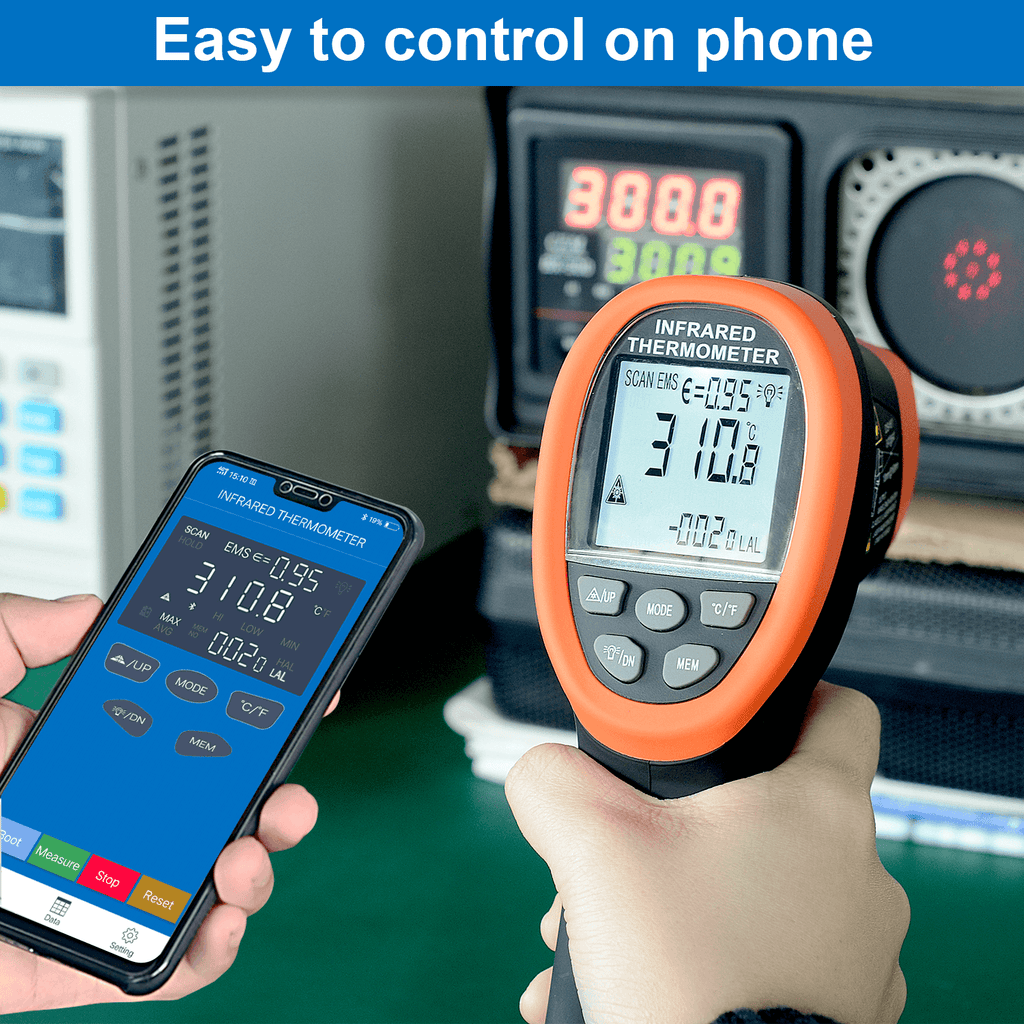 BTMETER BT-985C-APP IR Infrared Thermometer Handhold -50-800℃ - btmeter-store