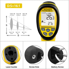 Cargar imagen en el visor de la galería, BTMETER BT-985B Digital Infrared Thermometer Dual Laser Thermometer - btmeter-store