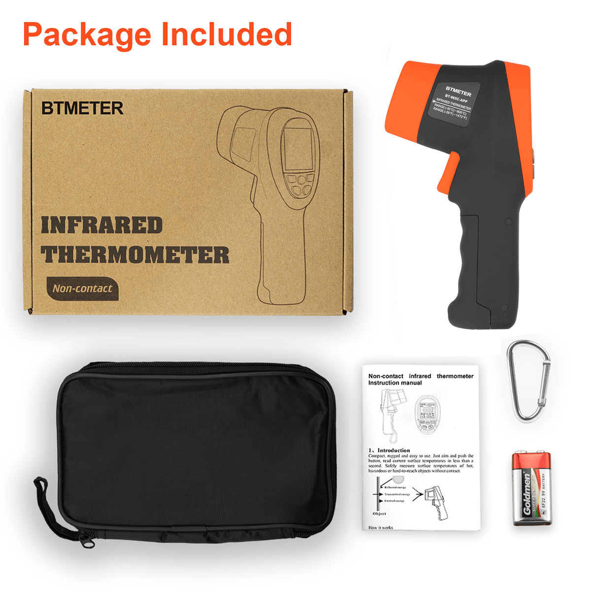 Termometro Digitale Ad Infrarossi -50°C/ 520°C - Foto 6