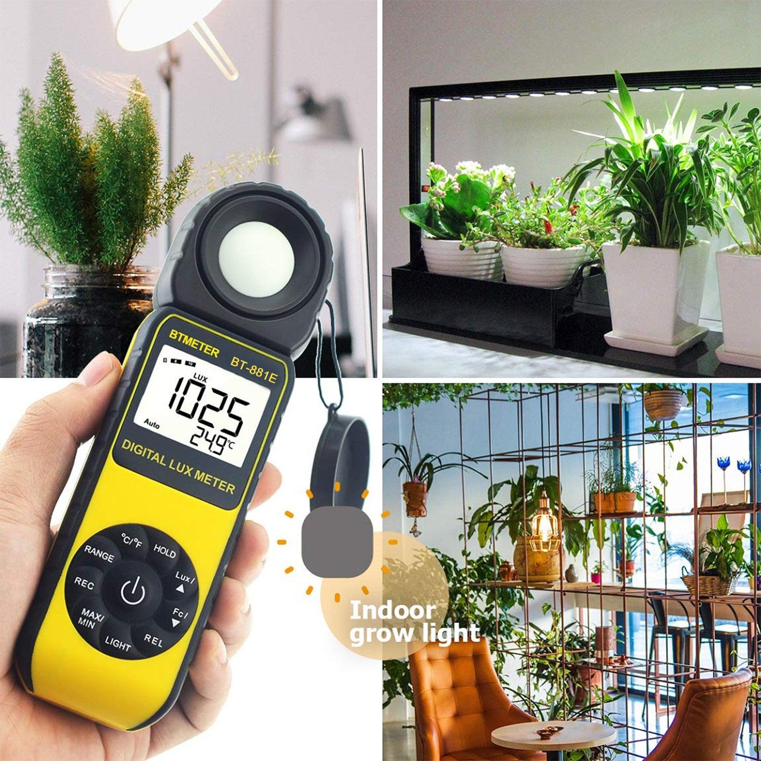 BTMETER BT-881E Digital Illuminance/Light Meter for Plants Aquarium Light Tester - btmeter-store