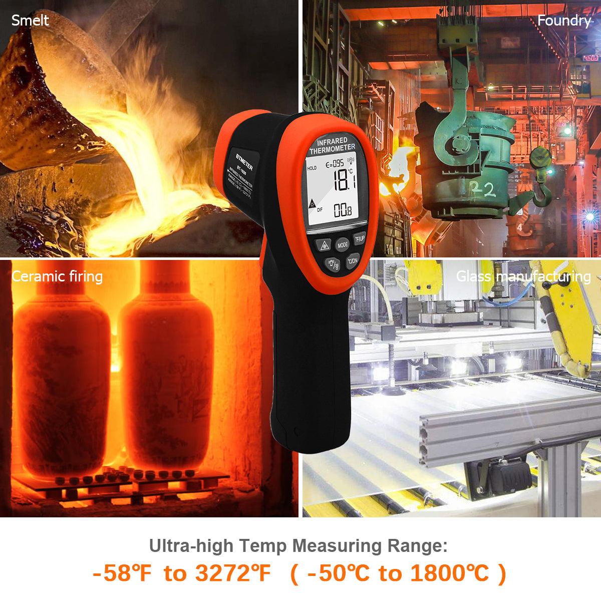 High Temperature Infrared Thermometer handheld -50~1800℃