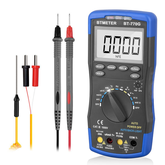 BTMETER BT-770G Digital Multimeter DMM DC AC Voltage Temperature - btmeter-store