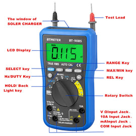 BTMETER BT-90BS Solar Rechargeable Digital Multimeter - btmeter-store