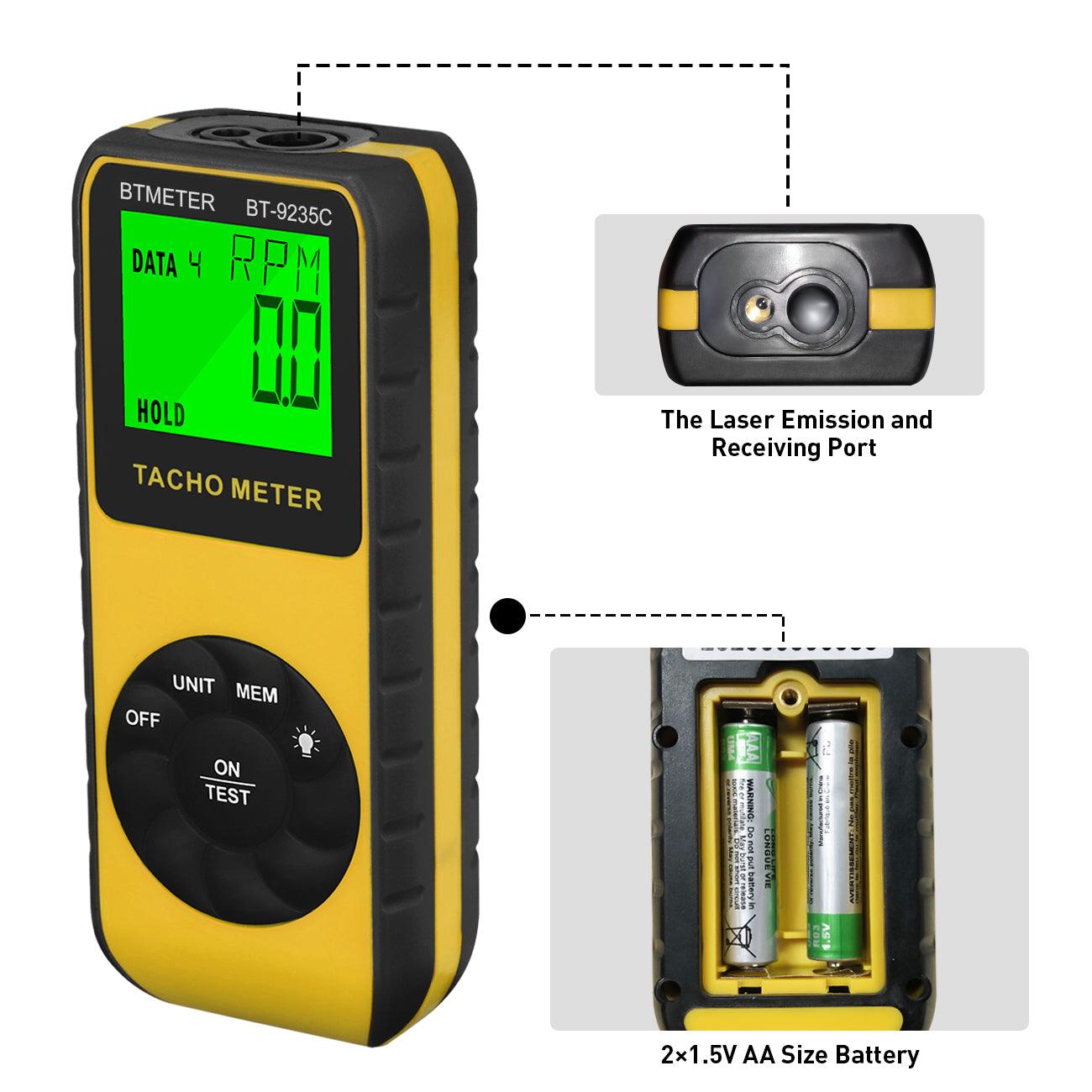 BTMETER BT-9235C Non-contact Laser Tachometer Digital Diagnostic-tool - btmeter-store