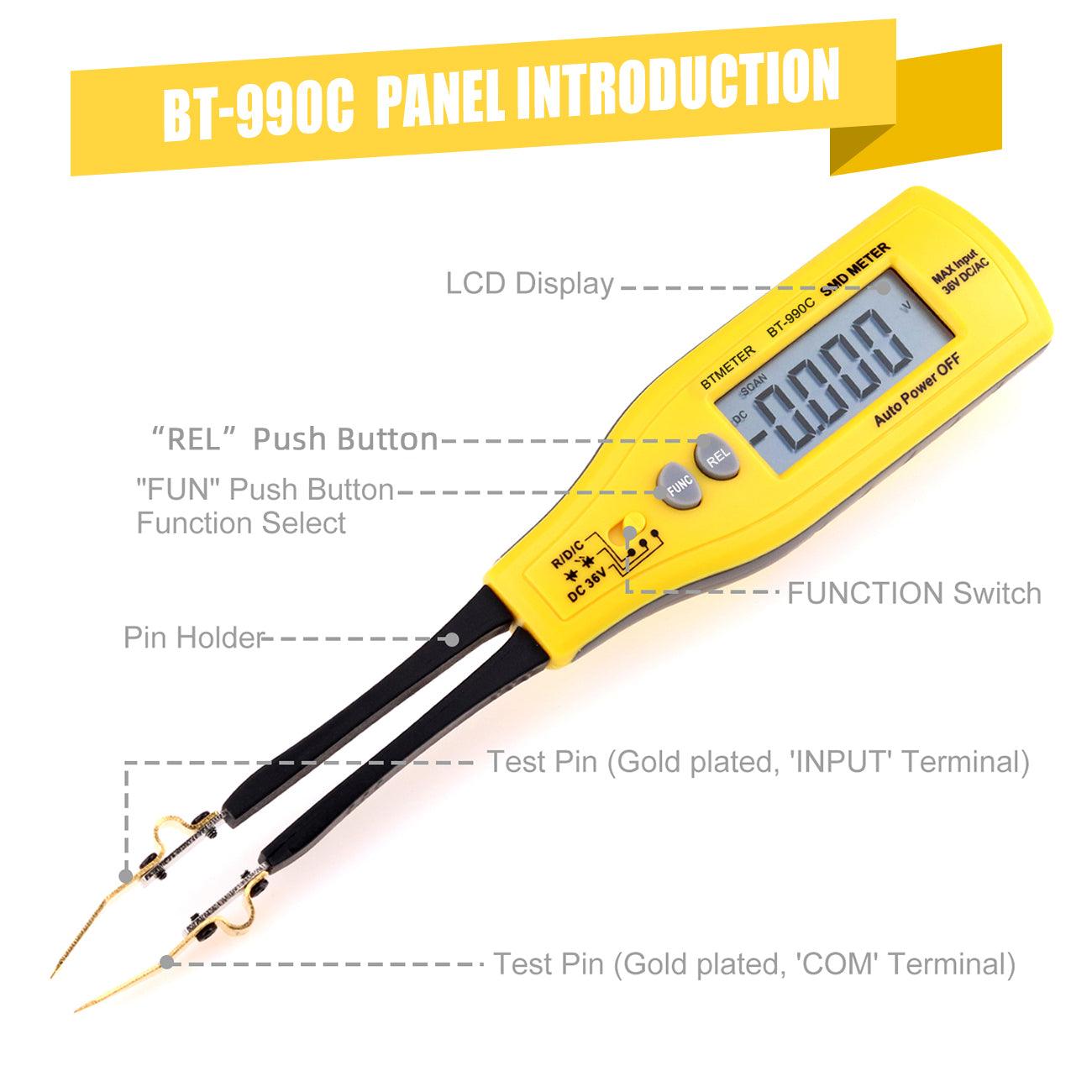 BTMETER BT-990C SMD Tester, Digital Insulation tester Multimeter - btmeter-store
