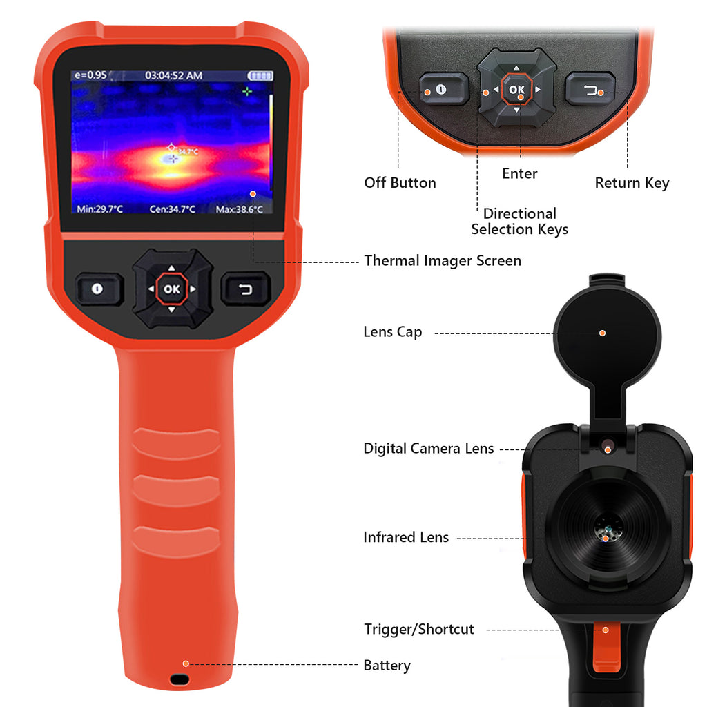 2.4Infrarot-Wärmebildkamera Thermografie Infrarotkamera LCD-Bildschirm 320*240 2.4Infrarot-Wärmebildkamera Thermografie Infrarotkamera LCD-Bildschirm 320*240