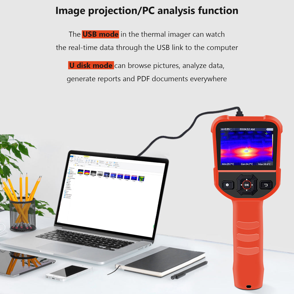 BTMETER BT-T4-TI003-R Thermal Imaging Camera 210*160 IR Resolution 3.5" LCD Screen - btmeter-store