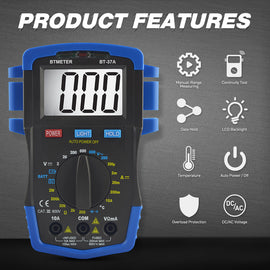 MTMETER BT-37A Mini Professional Multimeter Manual Digital Multimetro - btmeter-store