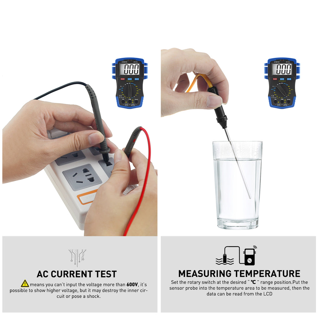 MTMETER BT-37A Mini Professional Multimeter Manual Digital Multimetro - btmeter-store